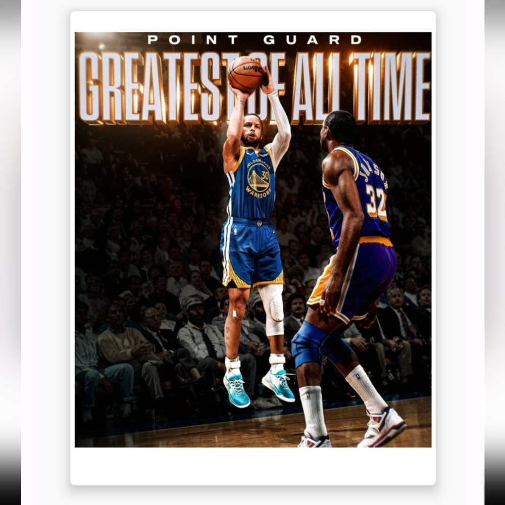 NEW!💯 STEPHEN CURRY GREATEST POINT GUARD OF ALL TIME!🌟8.5x11 GLOSSY🏀 POSTER!